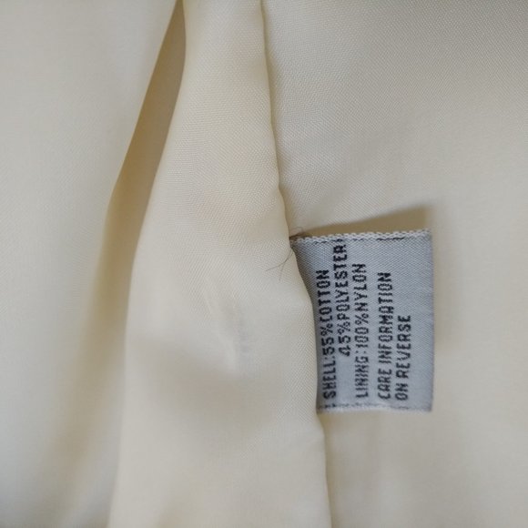 WOMENS CREAM LIGHTWEIGHT JACKET W/ BLUE-GRAY TRIM - Picture 5 of 6